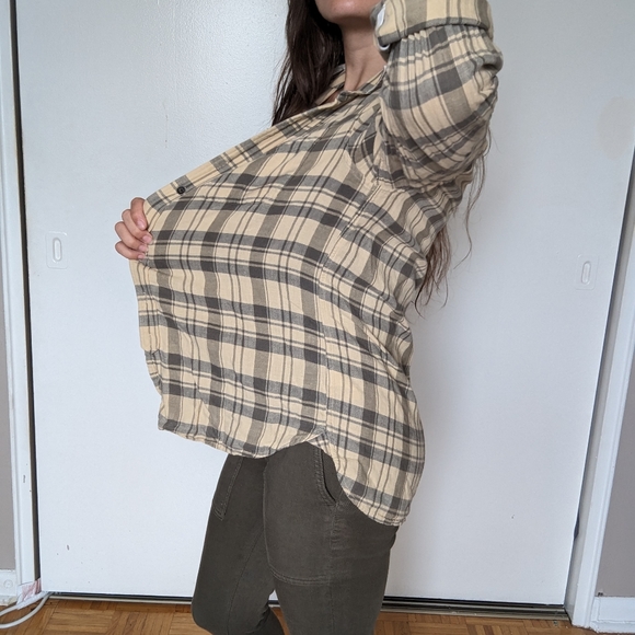 Yellow plaid large shirt - Picture 4 of 4